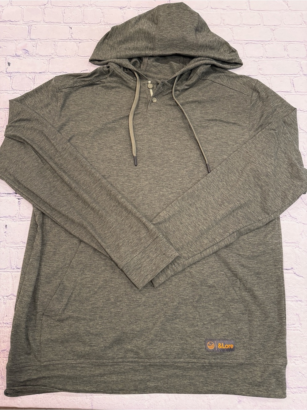 &LORE by Tahoe River Men's Green Long-Sleeve Hooded Performance | EUC | Large